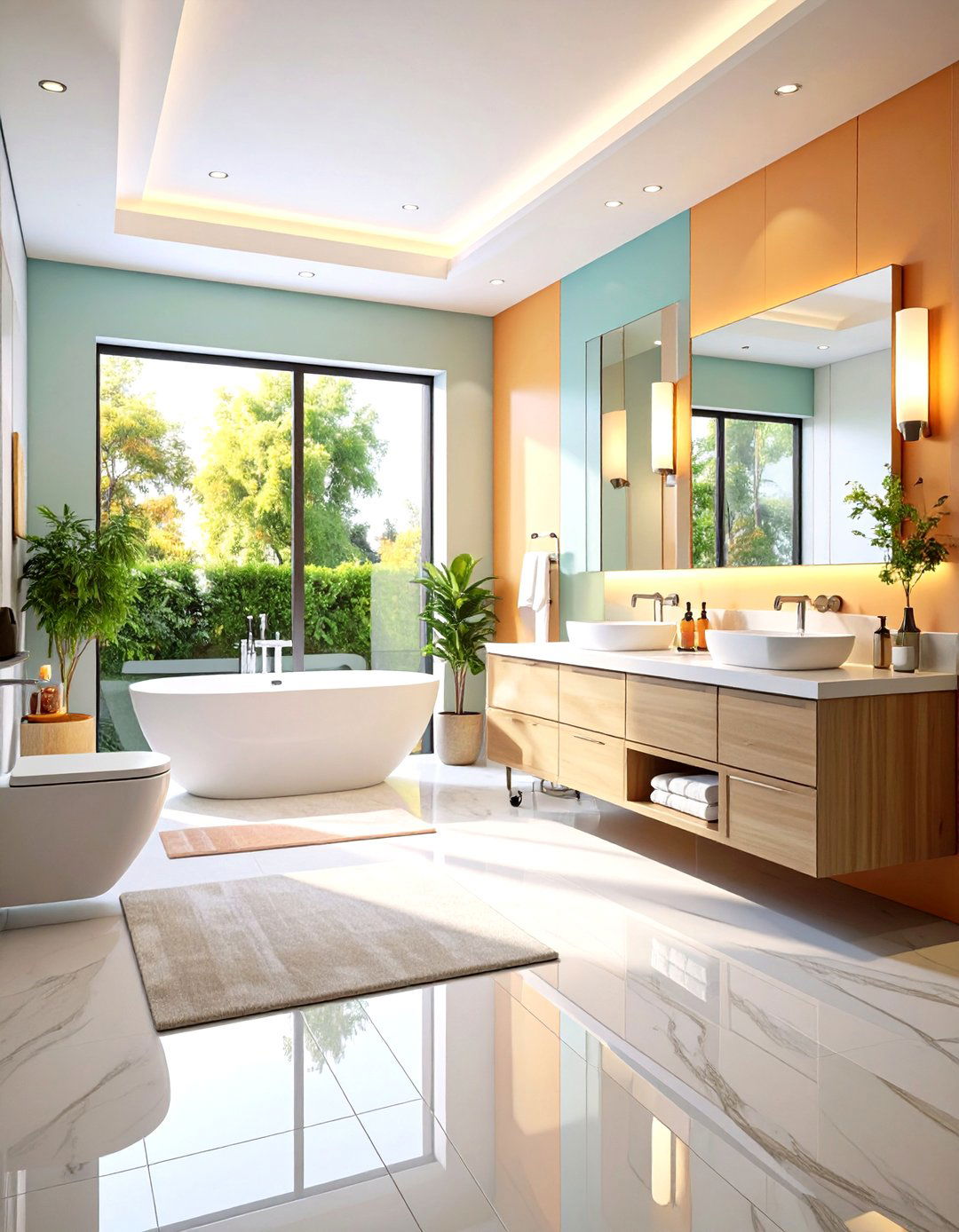 Open Concept Accessible Bathroom with Seamless Flow - 24 Handicap Bathroom Ideas