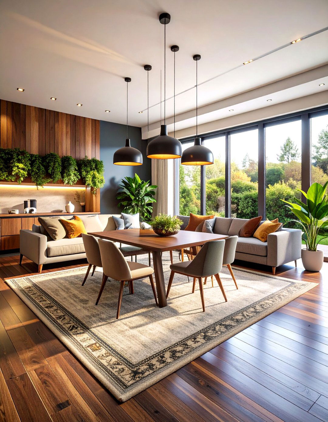 Open Concept Dark Wood Dining - 24 dark wood floor dining room ideas