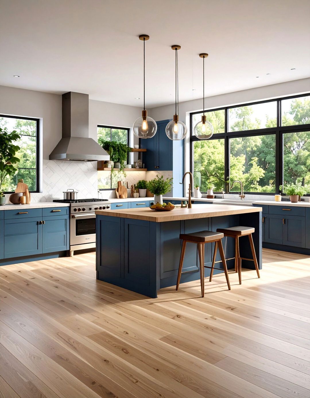 Open Concept Engineered Wood Kitchen Design - 24 Kitchens With Wood Floors