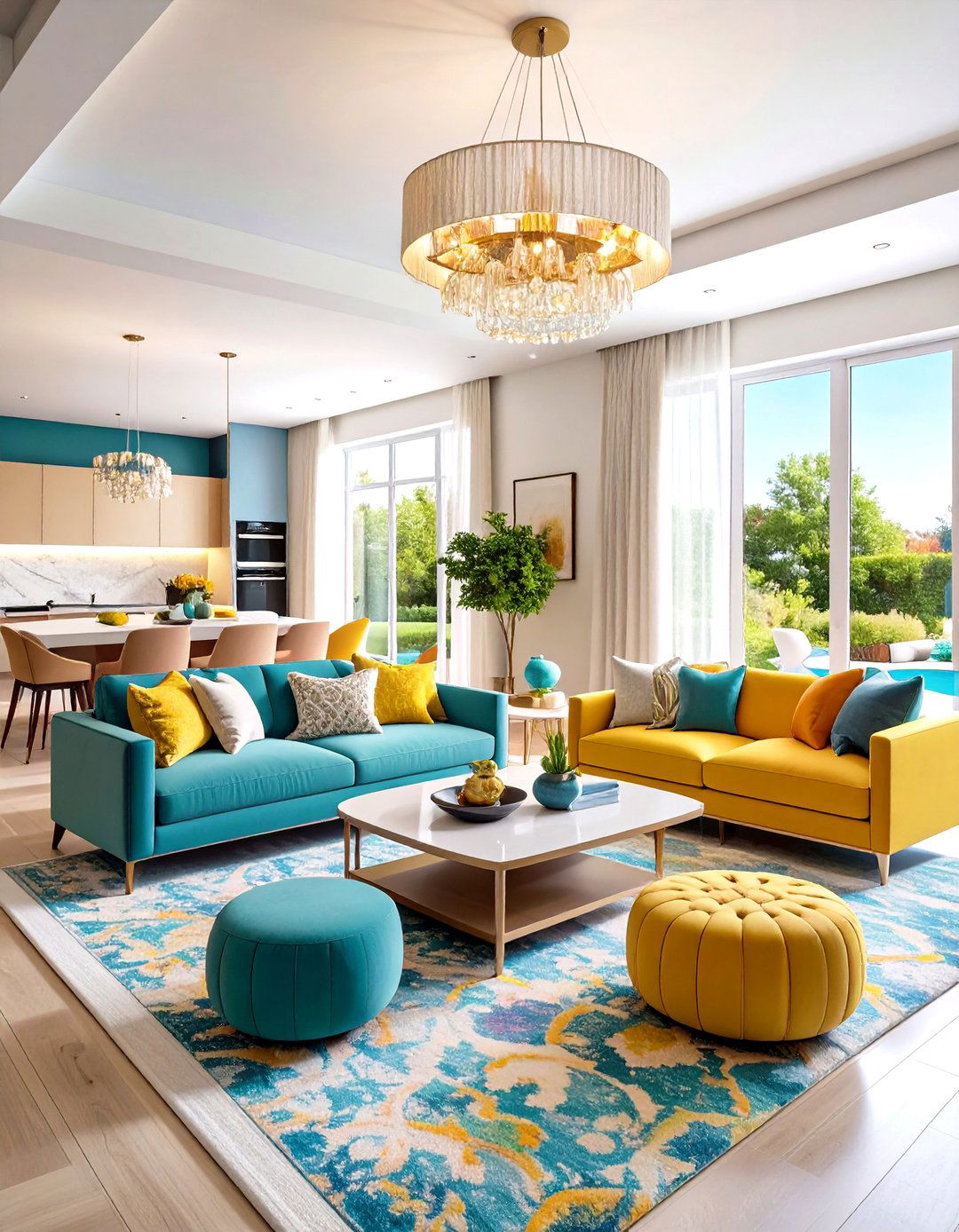 Open Concept Entertainment Living Room - 24 Mansion Living Room Ideas