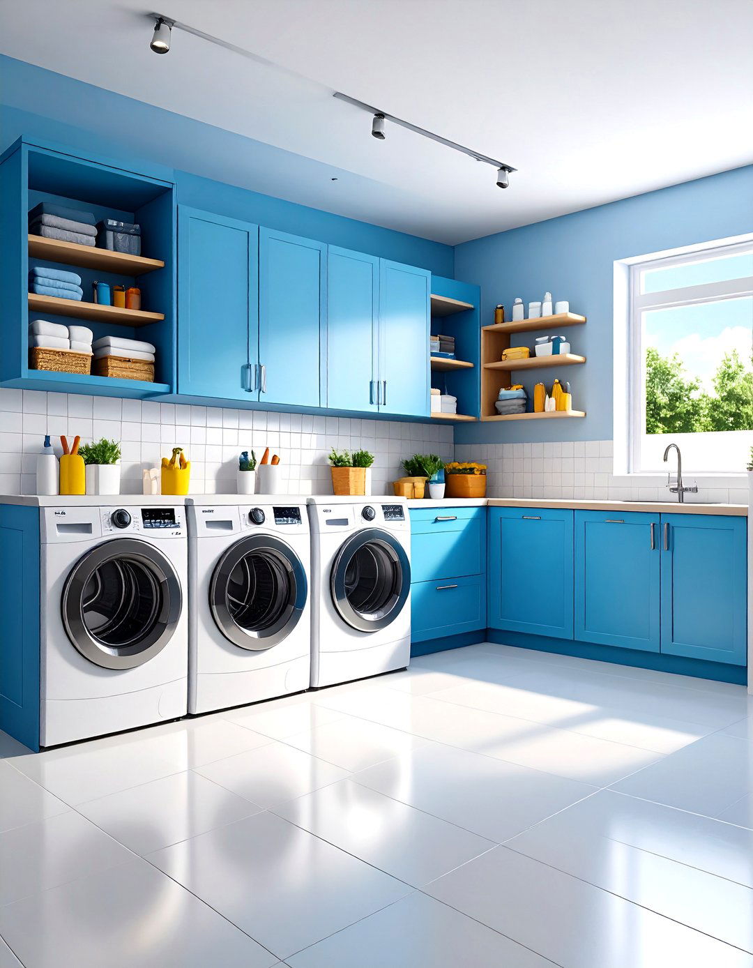 Open Concept Garage Laundry Integration - 24 Garage Laundry Room Ideas