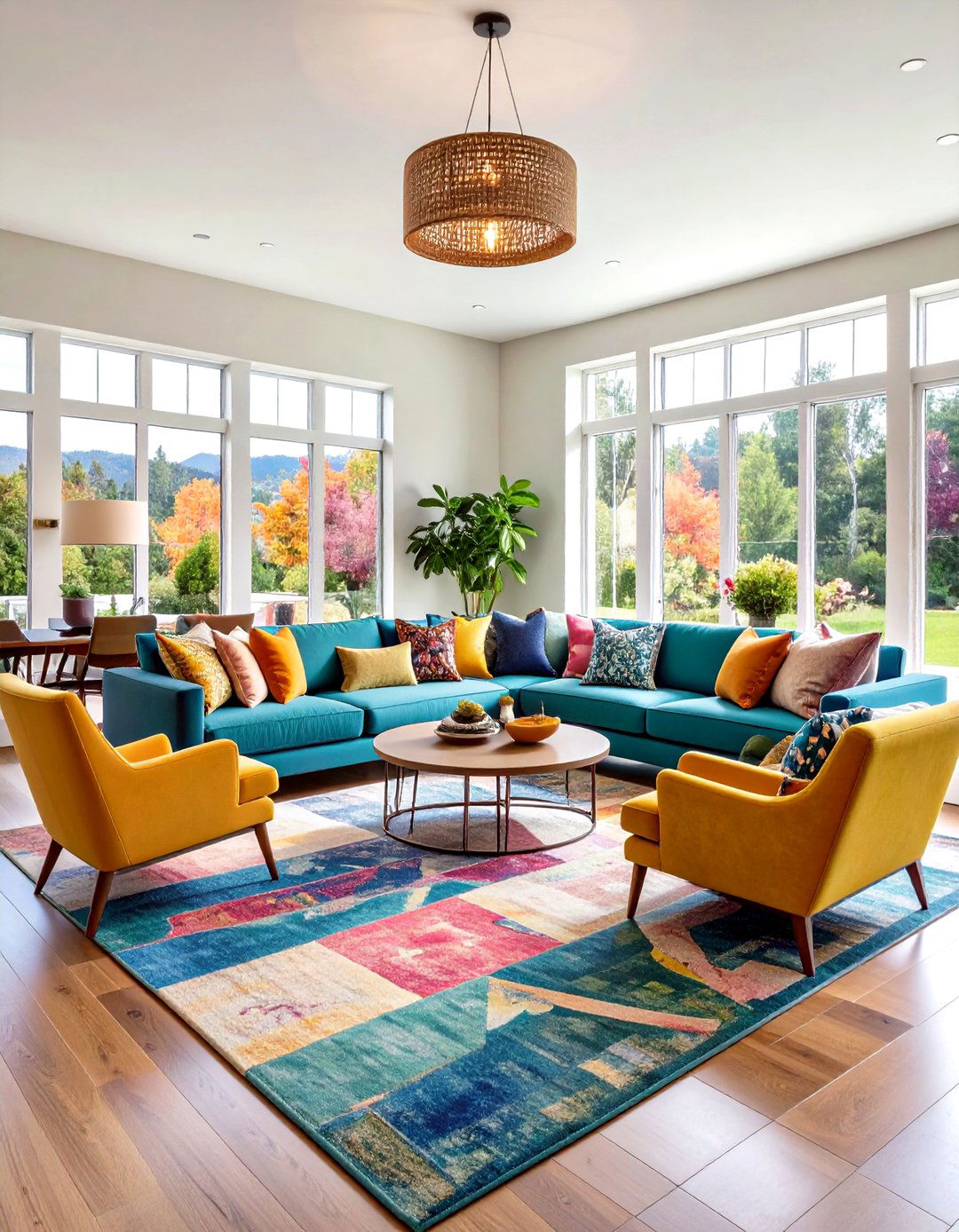 Open Concept Great Room with Defined Zones - 24 Great Room Ideas