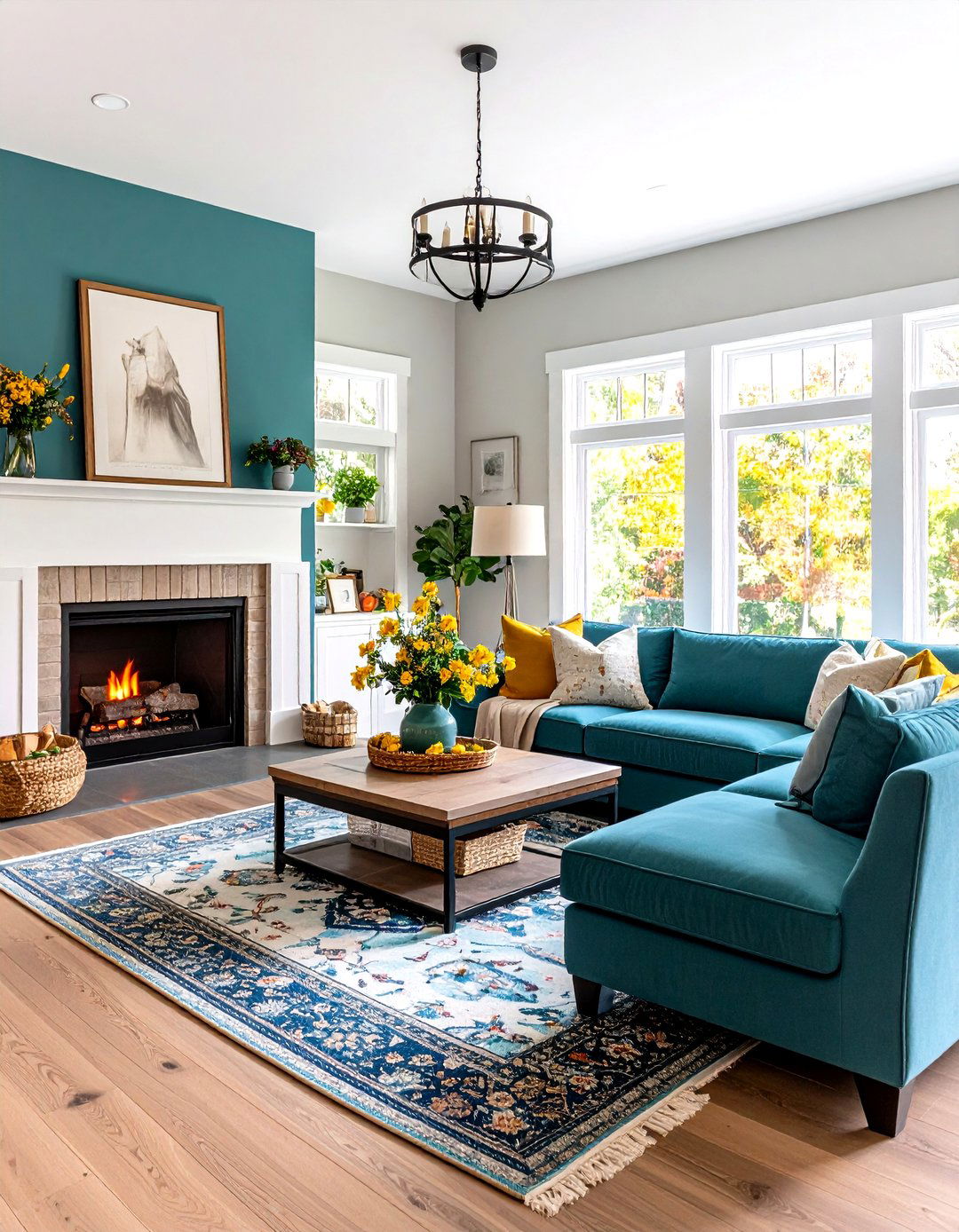 Open Concept Integration - 24 Living Room Ideas With Sectionals and Fireplace