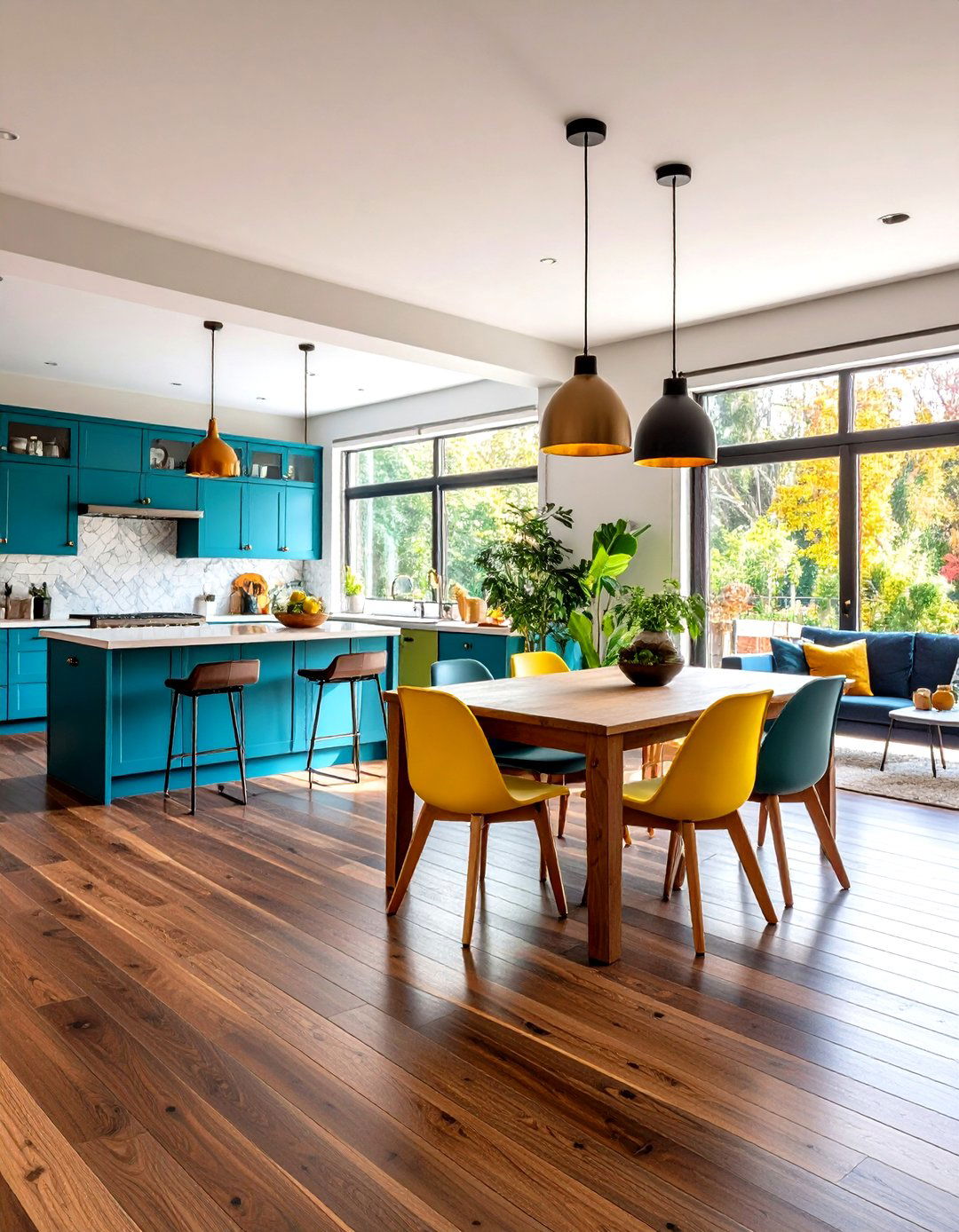 Open Concept Kitchen Dark Wood Floors - 24 Kitchen With Dark Wood Floors