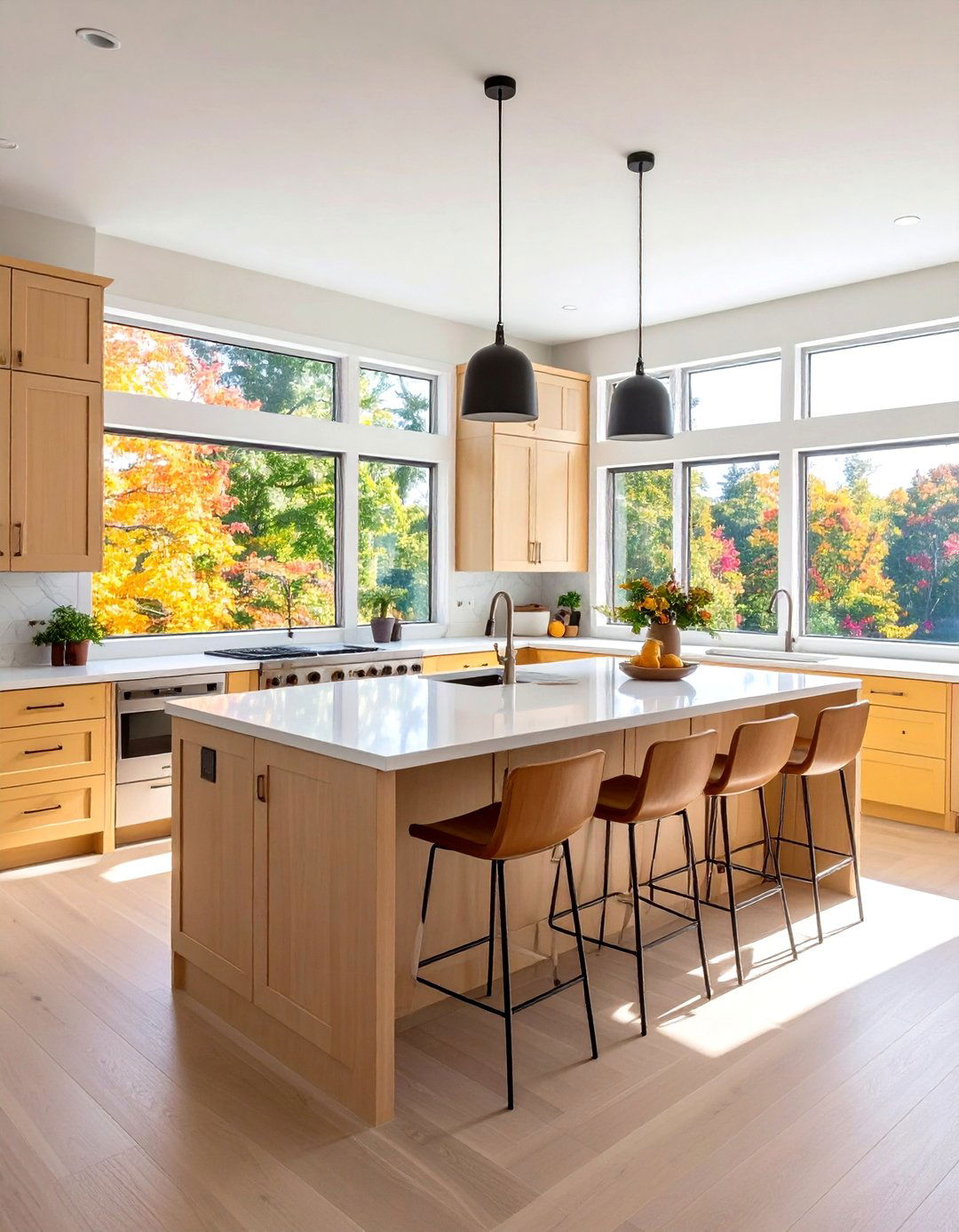 Open Concept Kitchen Layout with Living Integration - 24 Kitchen Layout Ideas