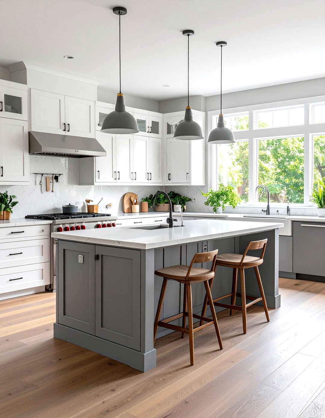 Open Concept Kitchen Layout - 24 Grey and White Kitchen Designs