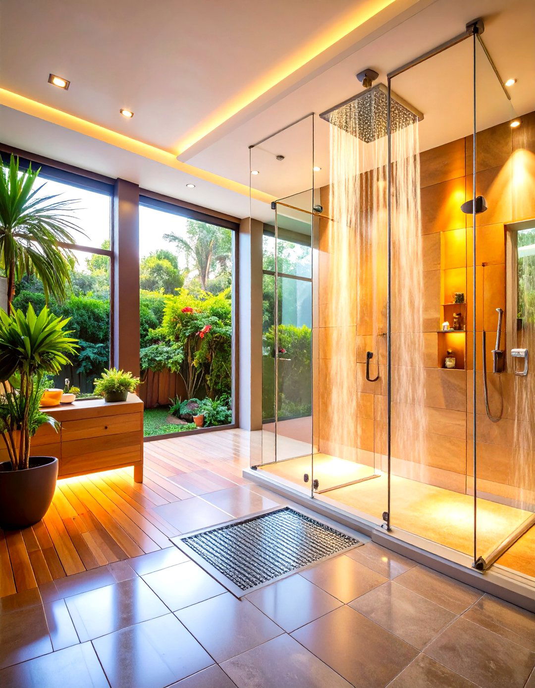 Open Concept Wet Room - 24 Luxury Shower Ideas