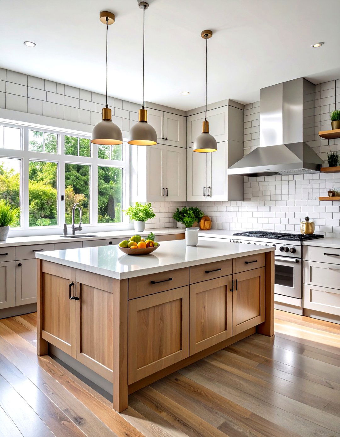 Open Kitchen Design with Subway Tile Backsplash - 24 Metro Style Interior Design Ideas