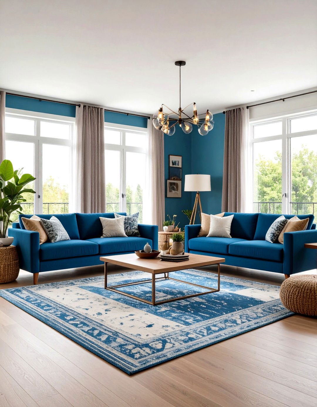 Open Living Room Concept with Defined Zones - 24 Simple Living Room Ideas