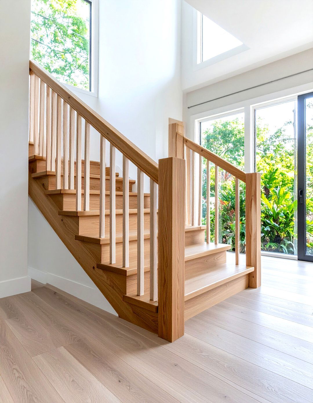 Open Riser Wood Railings - 24 Wood Stair Railing Ideas
