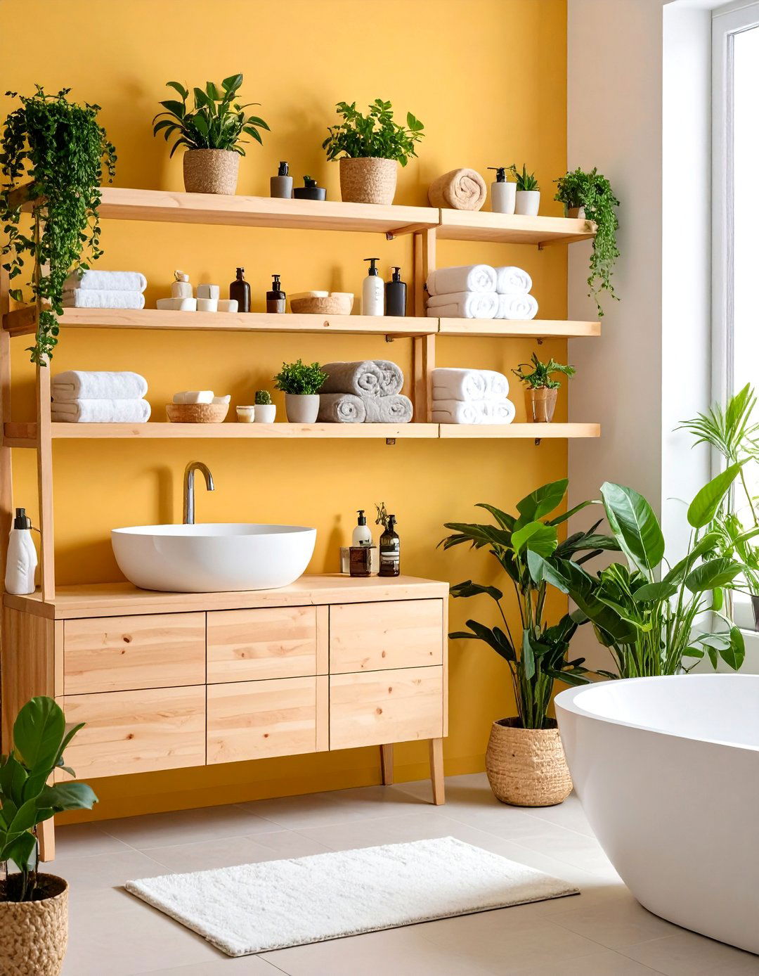 Open Shelving Display Bathroom - 24 Apartment Bathroom Ideas