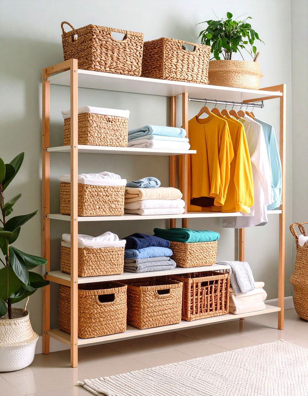 Open Shelving Display System - 24 Laundry Closet Ideas