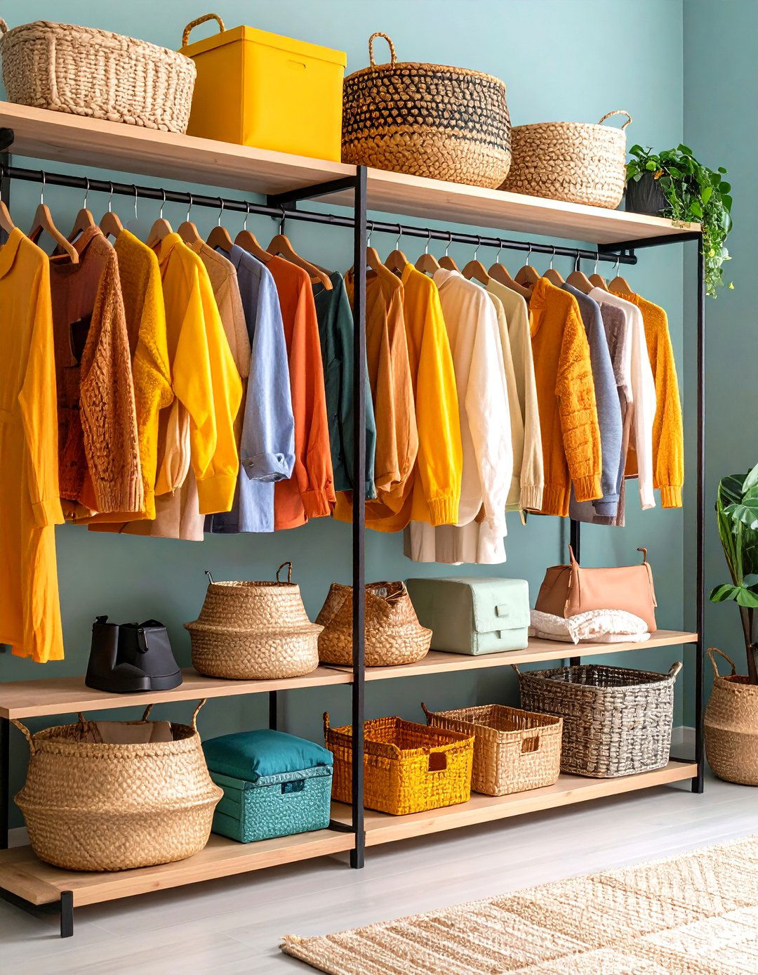 Open Shelving Display System - 24 Entryway Closet Ideas