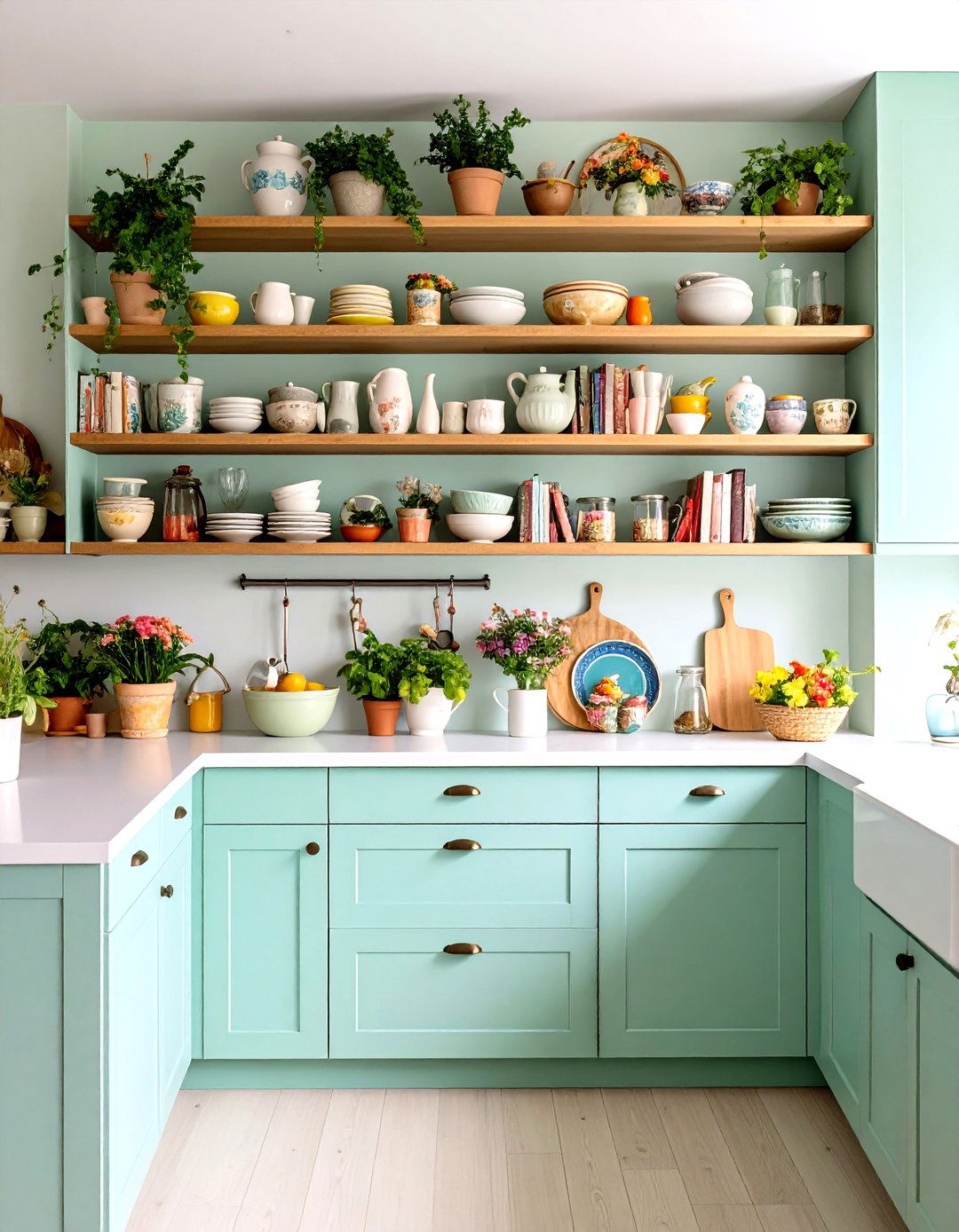 Open Shelving Display Systems - 24 Eclectic Kitchen Ideas
