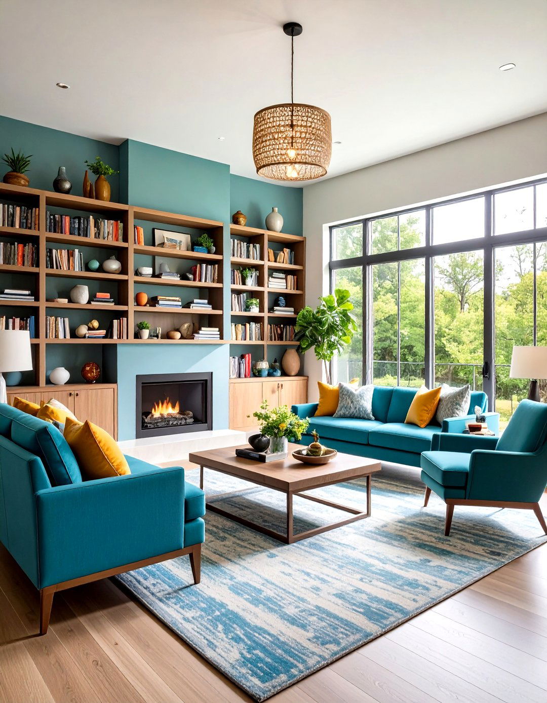 Open Shelving Display Systems - 24 Fireplace Built-in Ideas
