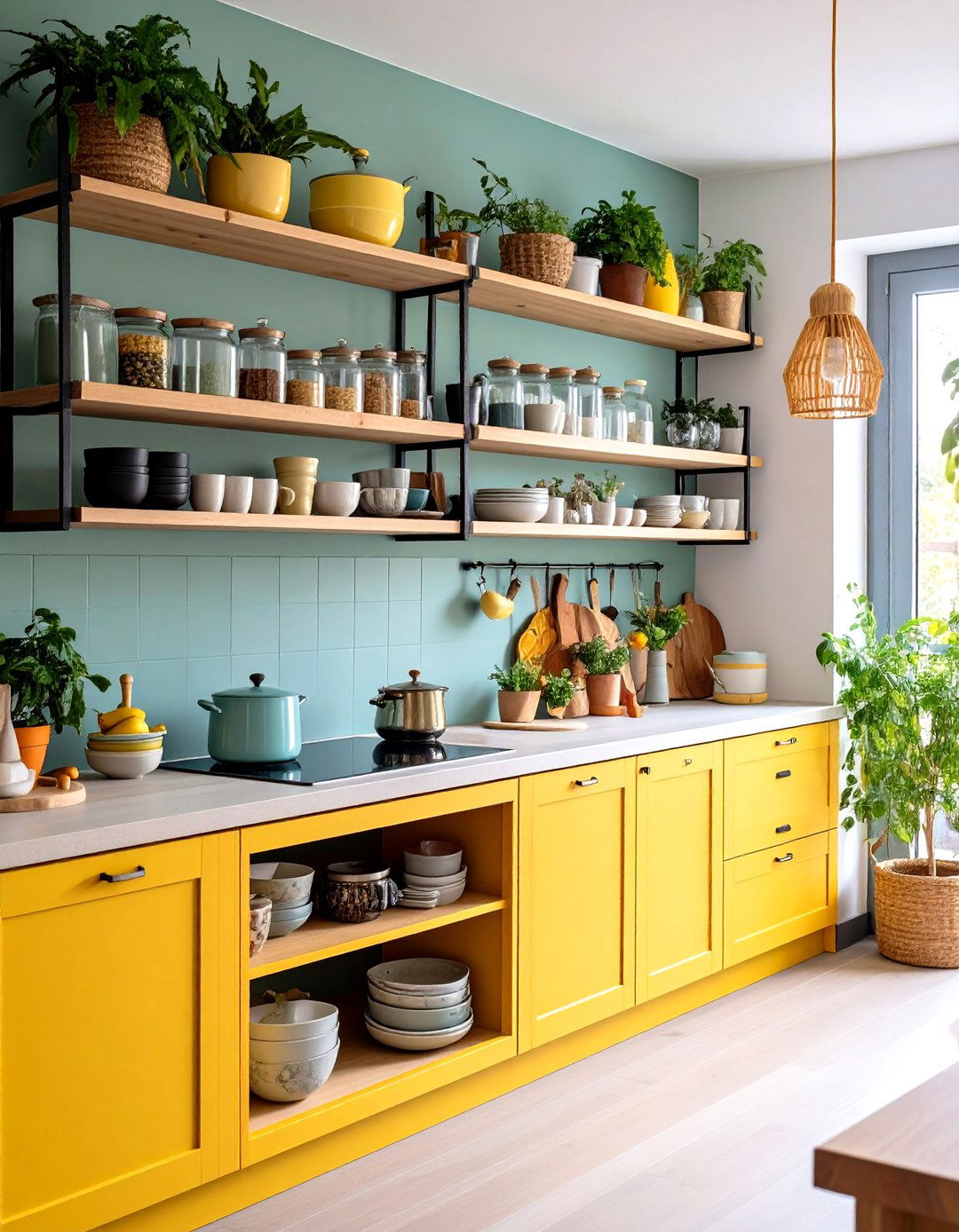 Open Shelving Kitchen Display System - 24 Townhouse Interior Design Ideas