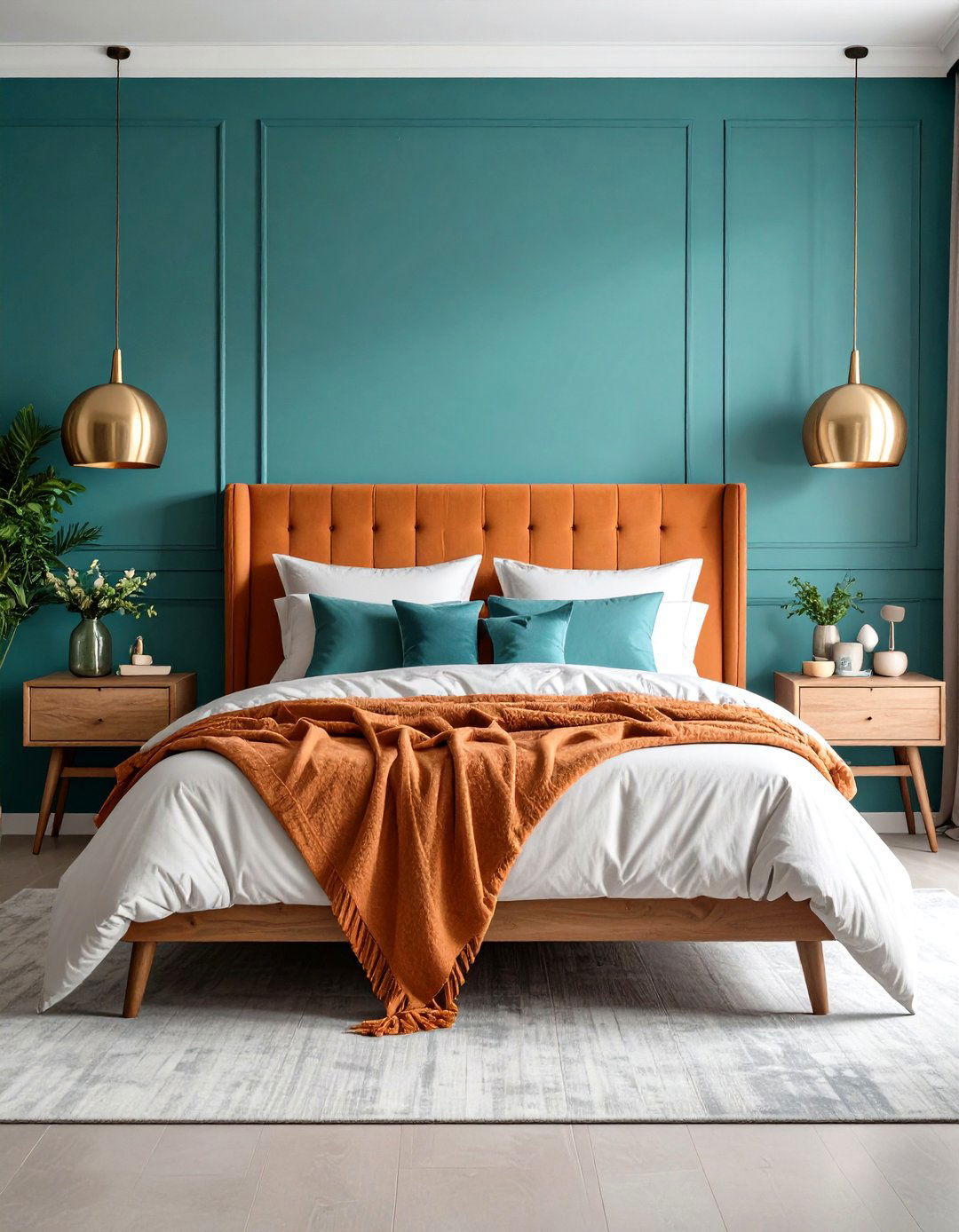 Orange Bedroom Accent Pieces - 24 Teal and Orange Color Scheme for Your Rooms