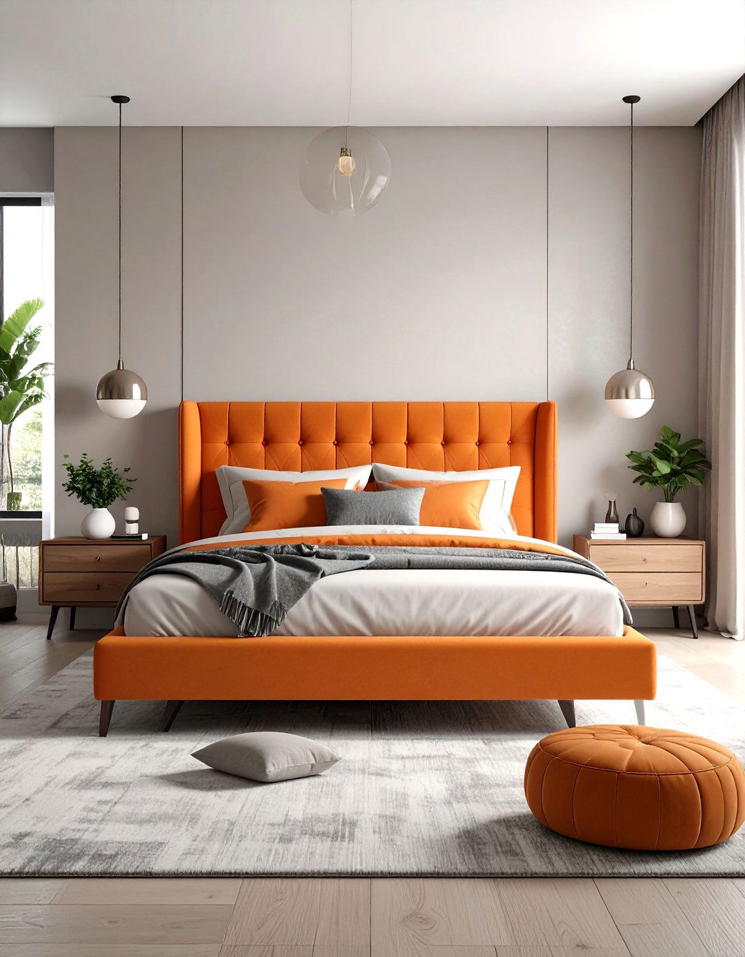 Orange Furniture Statement Bedroom Pieces - 24 Orange Bedroom Ideas