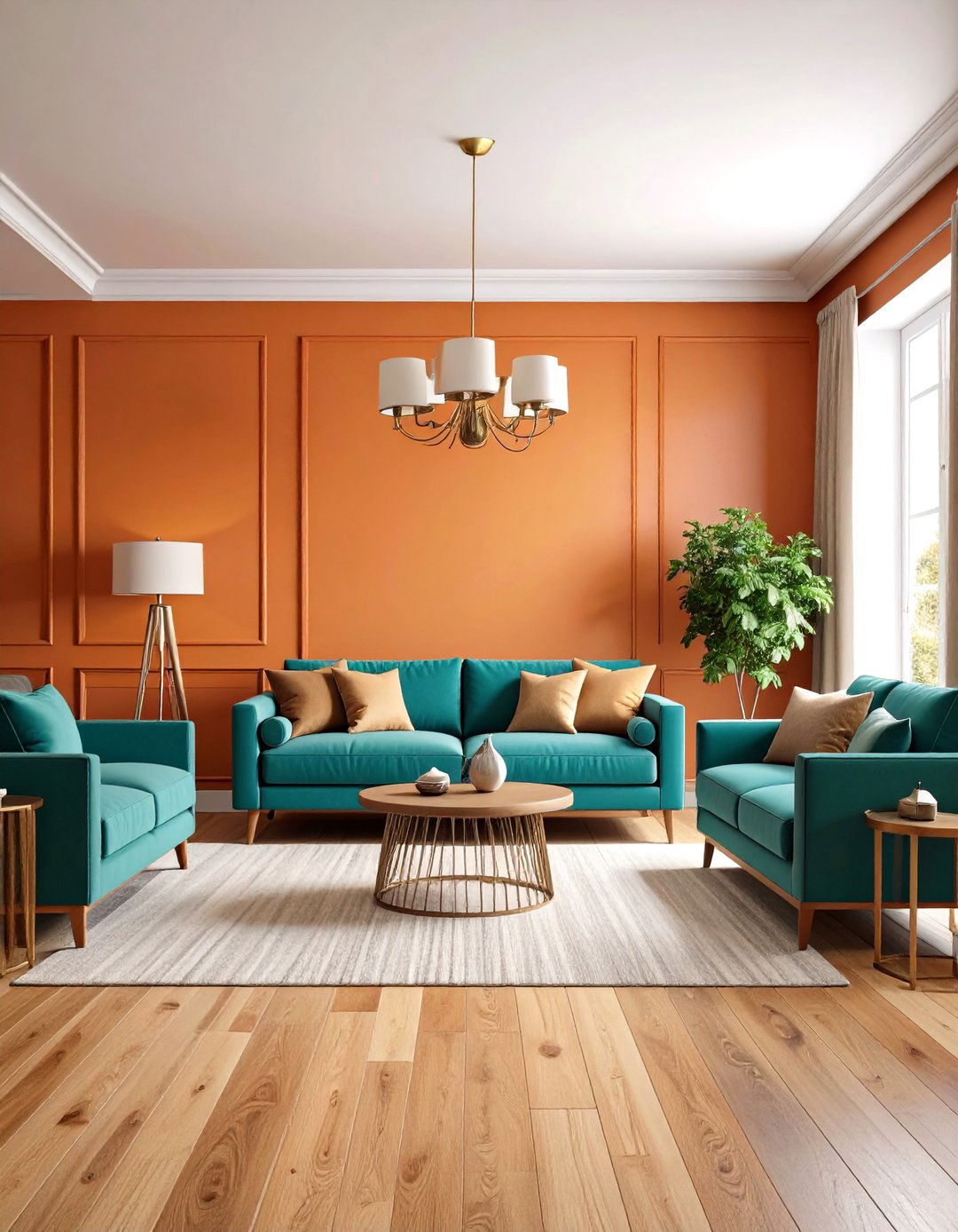 Orange Living Room Walls - 24 Teal and Orange Color Scheme for Your Rooms