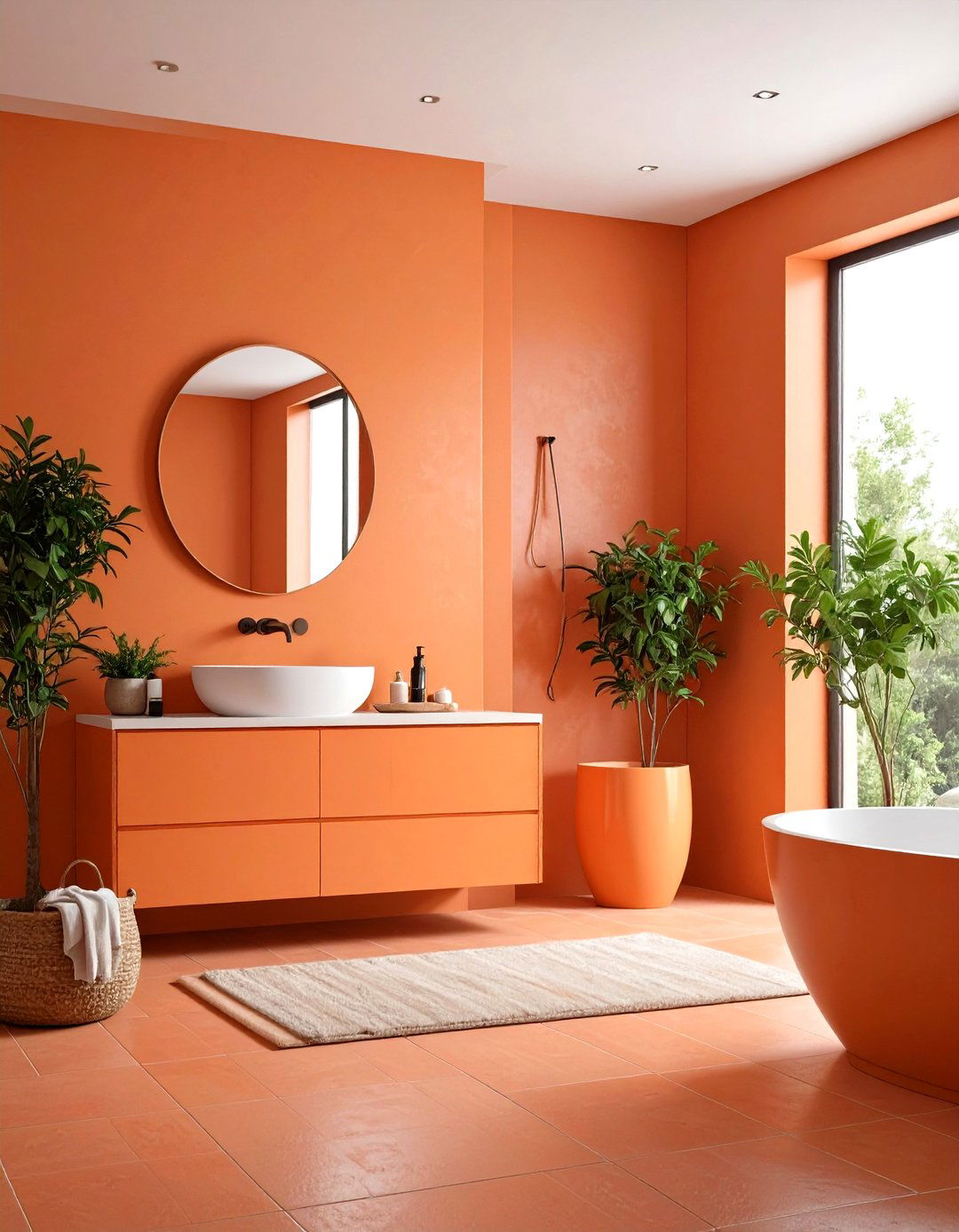 Orange Master Bathroom Luxury - 24 Orange Room Ideas