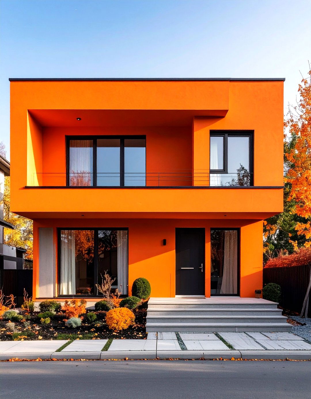 Orange Ombre Artistic Expression - 24 Orange House Exterior Ideas