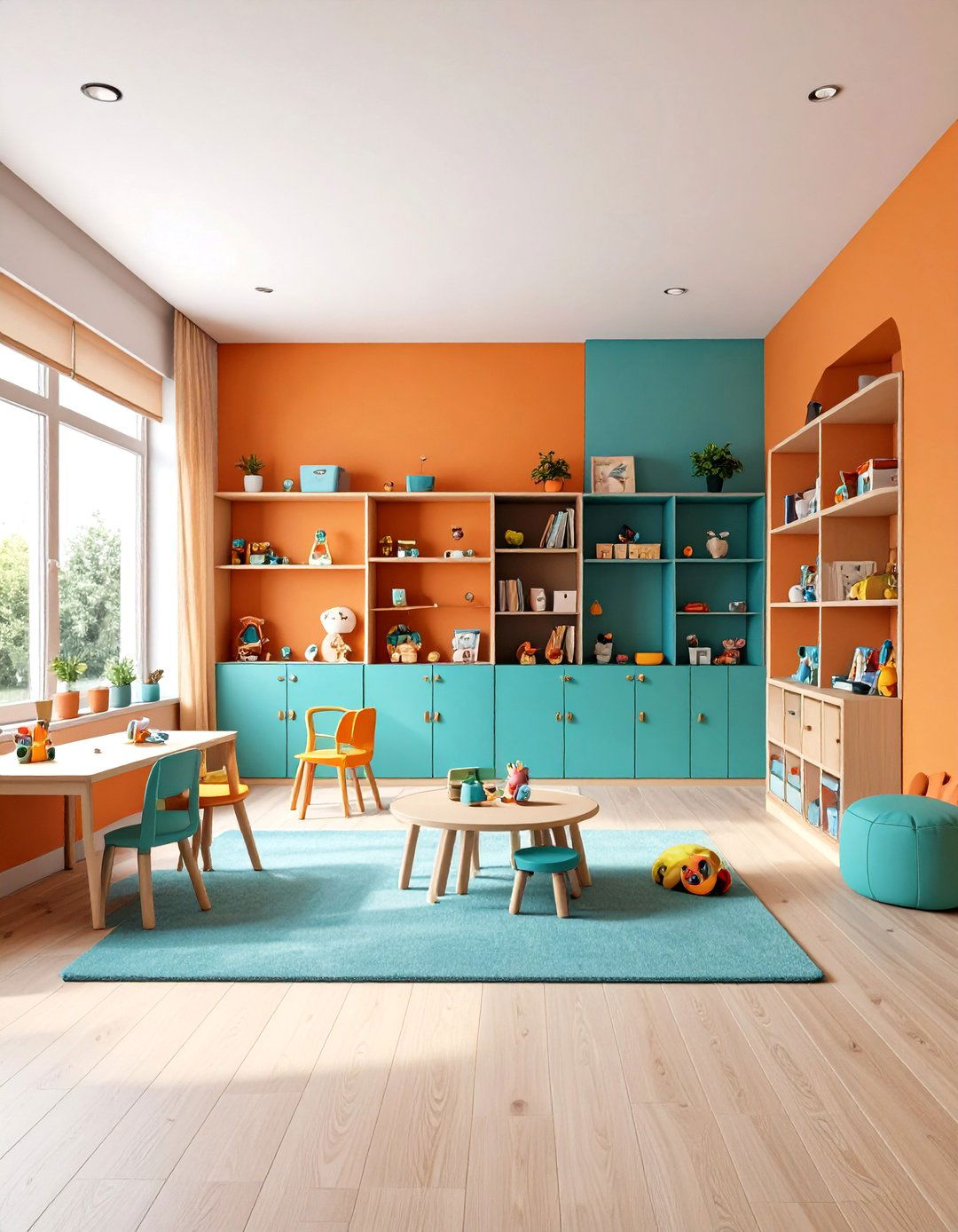 Orange Playroom Energy - 24 Teal and Orange Color Scheme for Your Rooms