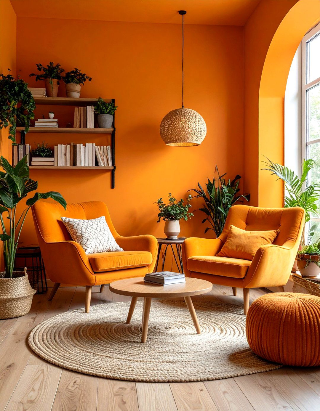 Orange Reading Nook Comfort - 24 Orange Room Ideas