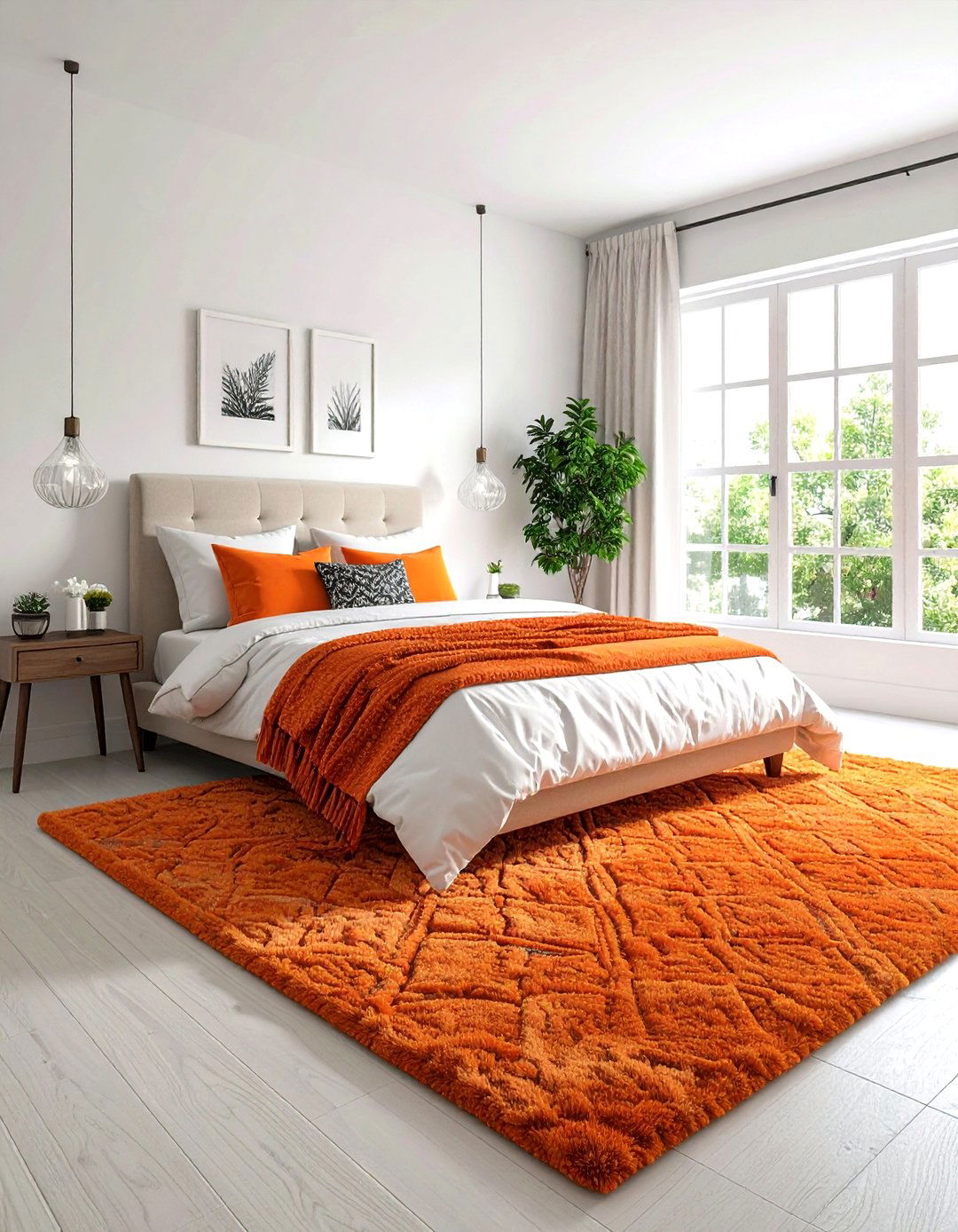 Orange Rugs and Floor Accent Ideas - 24 Orange Bedroom Ideas