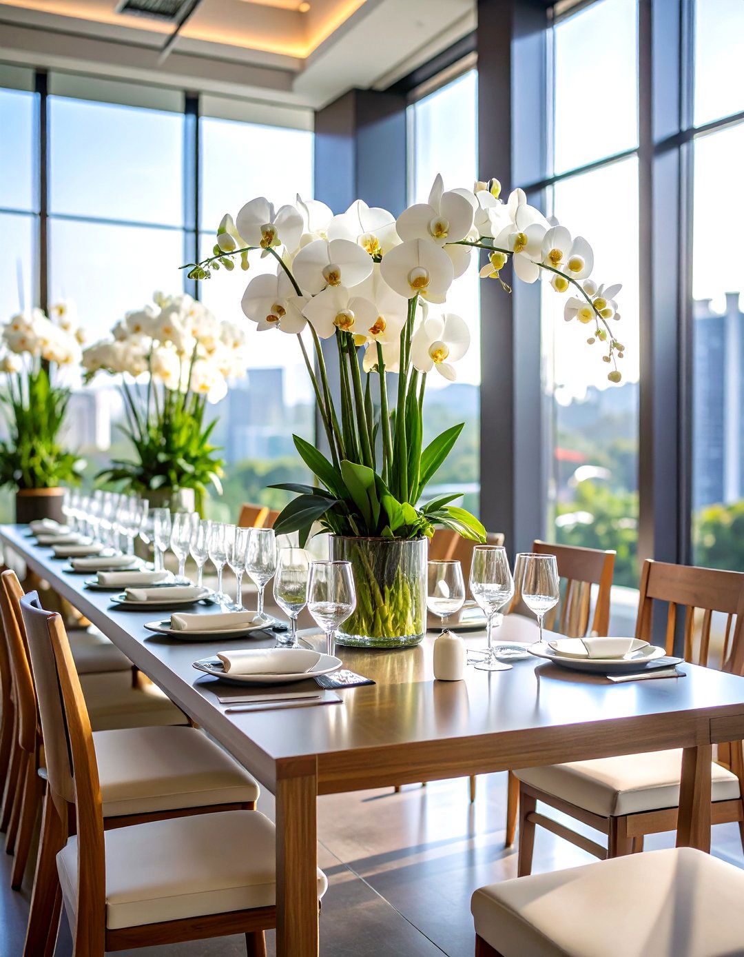 Orchid and Bamboo Combinations - 24 Tall Wedding Centerpiece Ideas