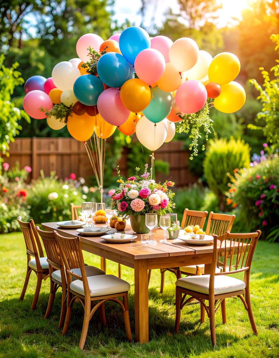 Organic Balloon Garden Arrangements - 24 Balloon Centerpiece Ideas