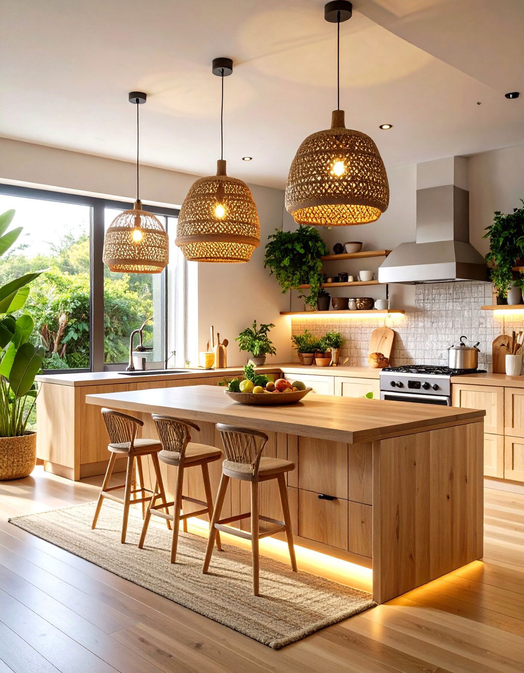 Organic Modern Lighting - 24 Organic Kitchen Design Ideas