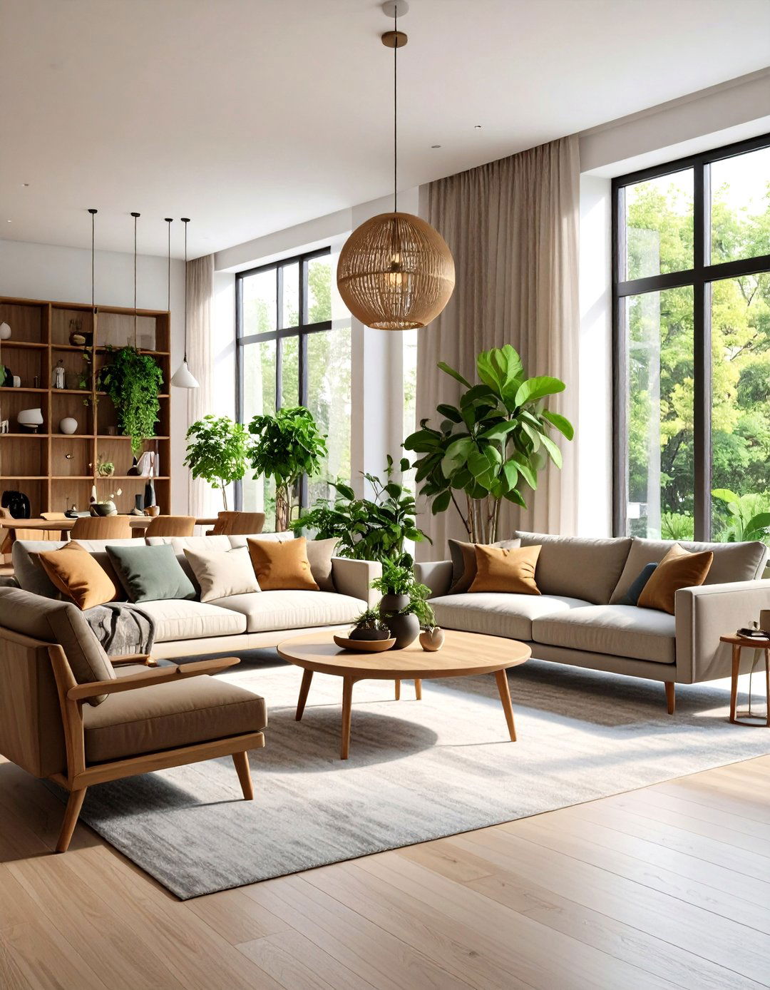 Organic Modernism Living Room - 24 Large Living Room Ideas