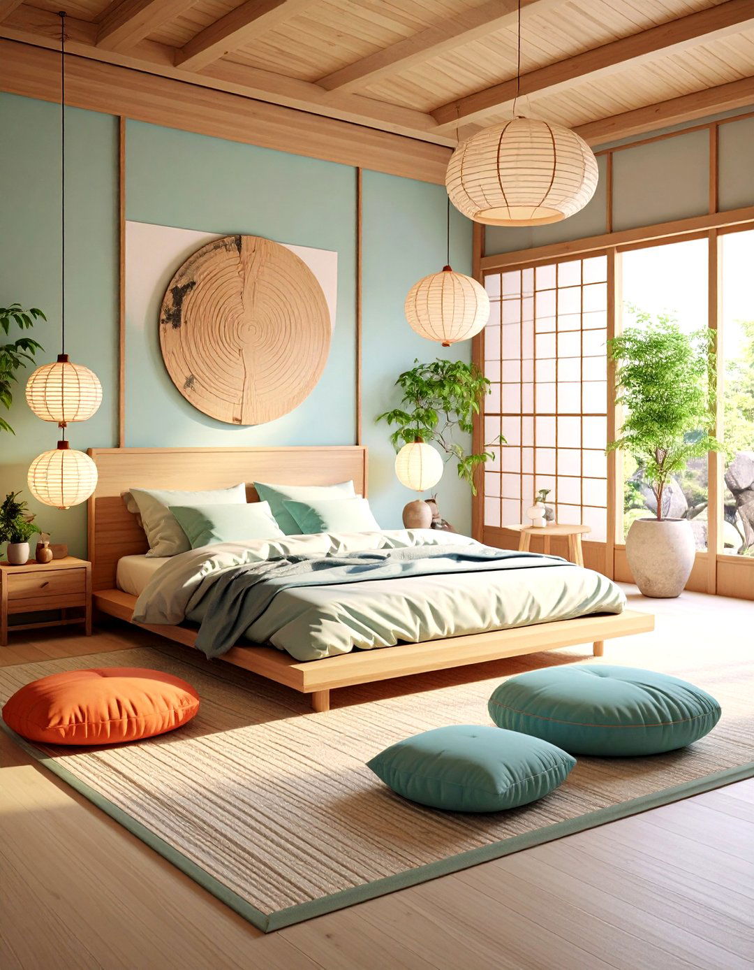 Organic Shape Integration - 24 Japanese Bedroom Design Ideas