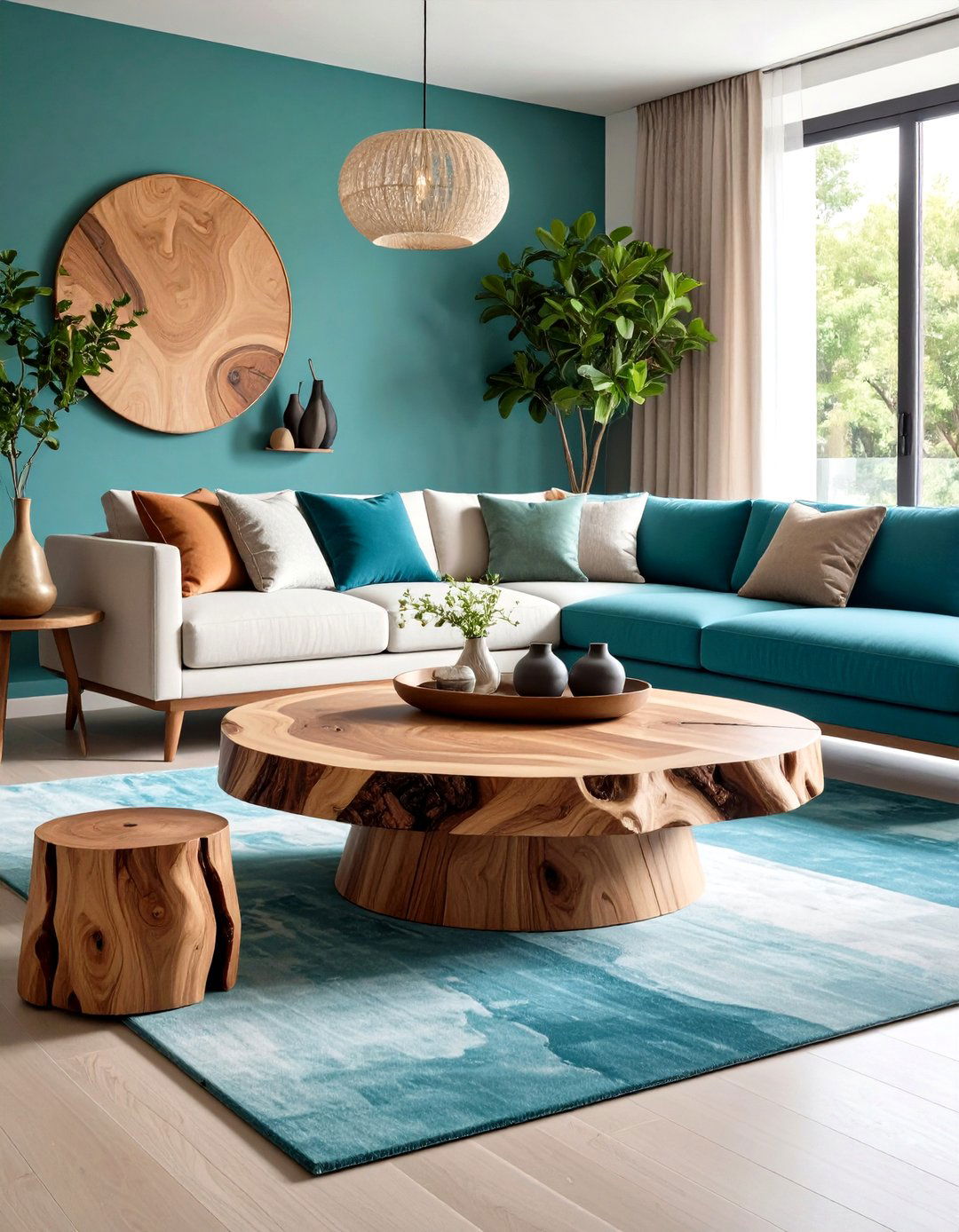 Organic Shaped Coffee Tables - 24 Spring Decor Ideas