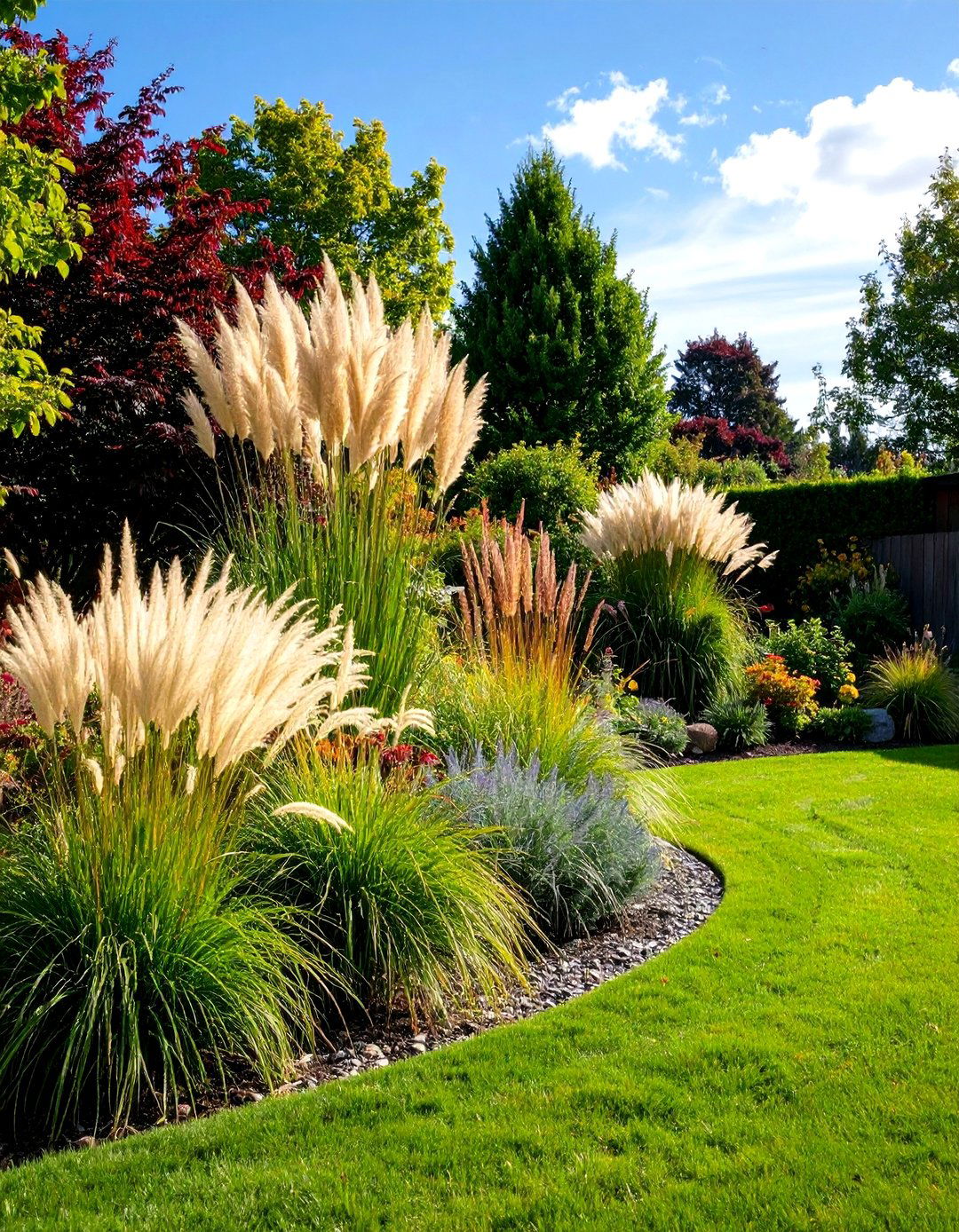 Ornamental Grass Groupings - 24 Mid-Century Modern Exterior Home Ideas