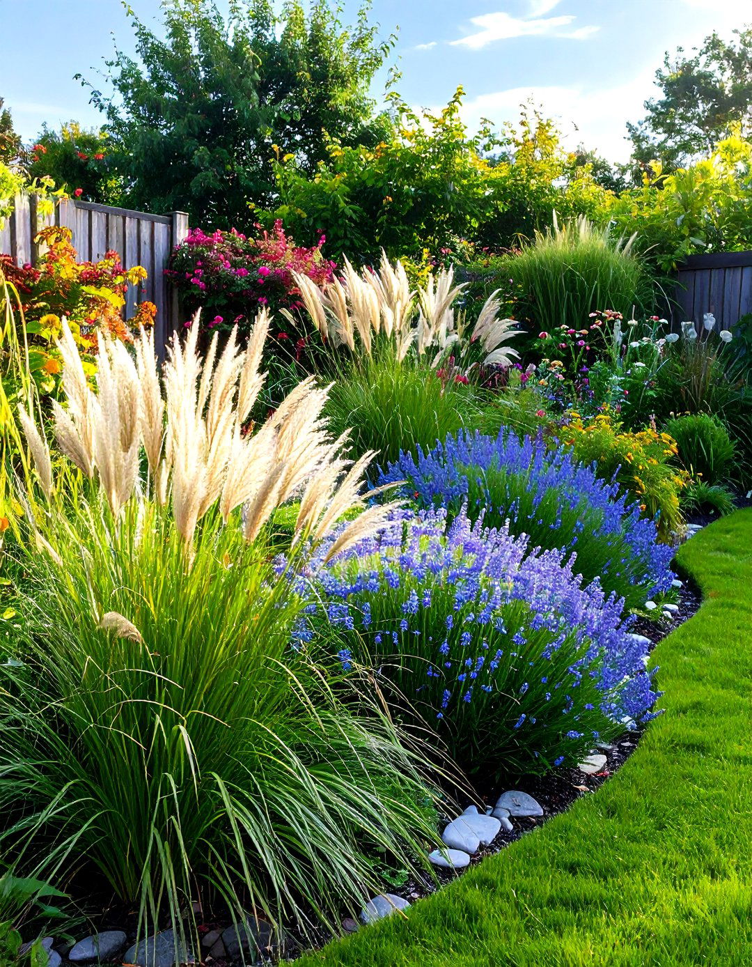 Ornamental Grass Movement Zones - 24 Mid-century Modern Landscaping Ideas