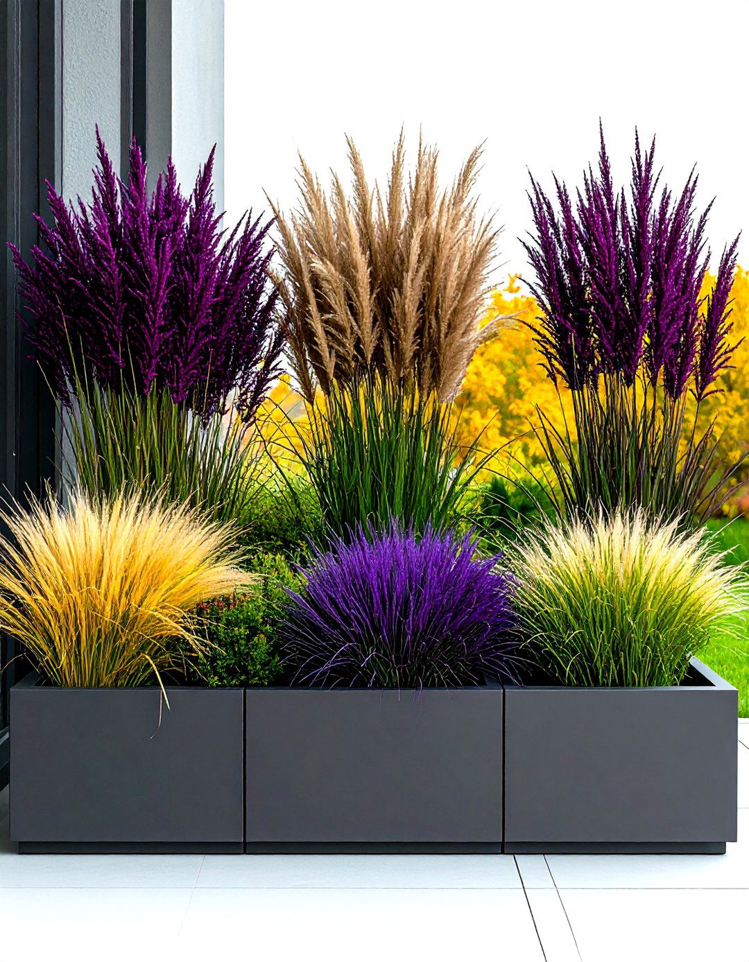 Ornamental Grass and Texture Garden - 24 Fall Flower Box Ideas