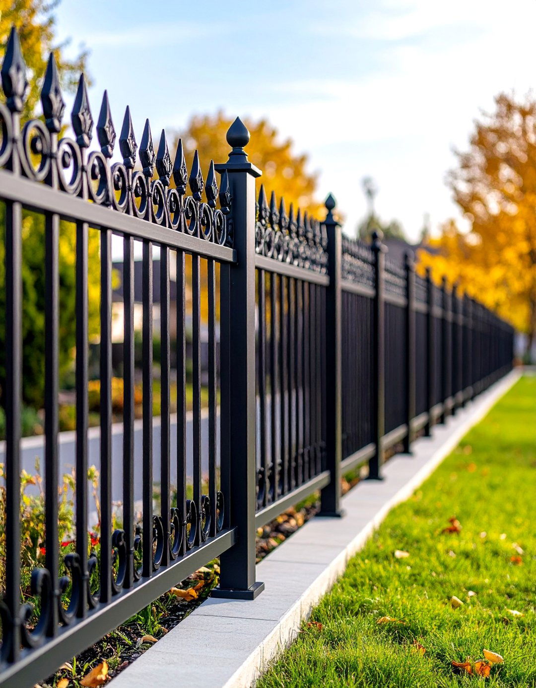 Ornamental Steel Security Fence - 24 Backyard Fence Ideas