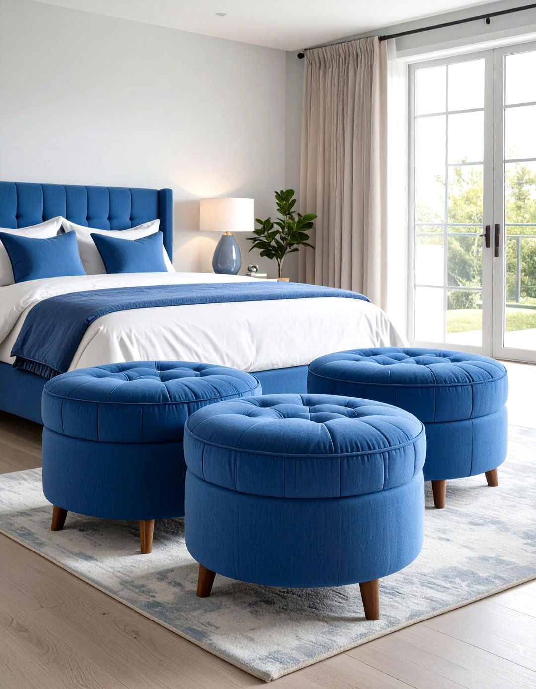 Ottoman Pair Bedroom Seating - 24 Bedroom Bench Ideas