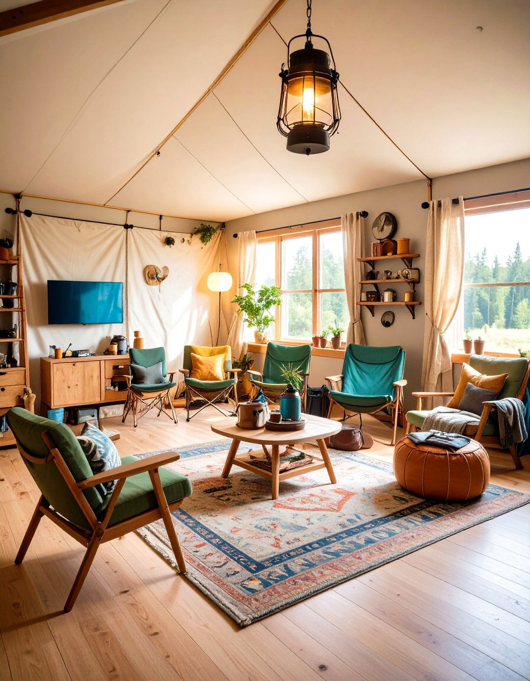 Outdoor Adventure Base Camp Theme - 24 Man Cave Ideas