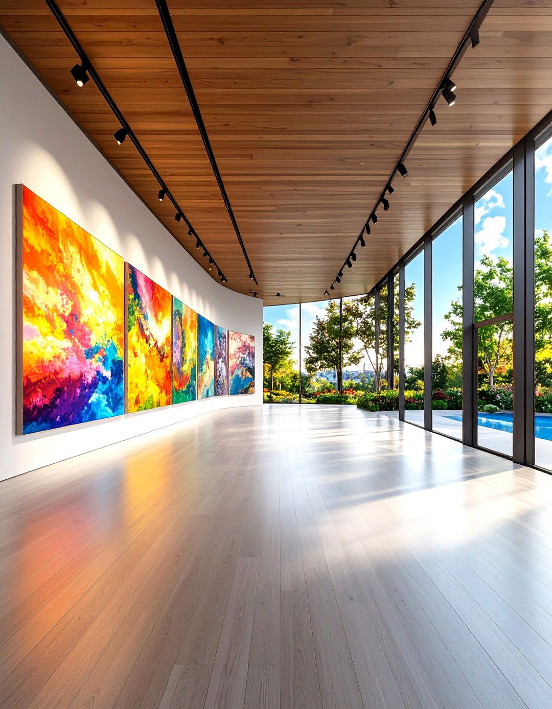 Outdoor Art Gallery with Rotating Exhibitions - 24 Outdoor Wall Decor Ideas