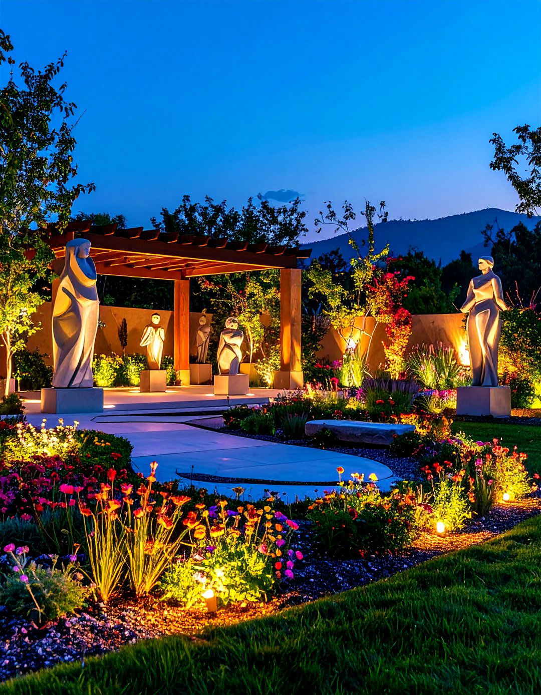 Outdoor Art and Sculpture Lighting with Gallery Integration - 24 Outdoor Lighting Ideas