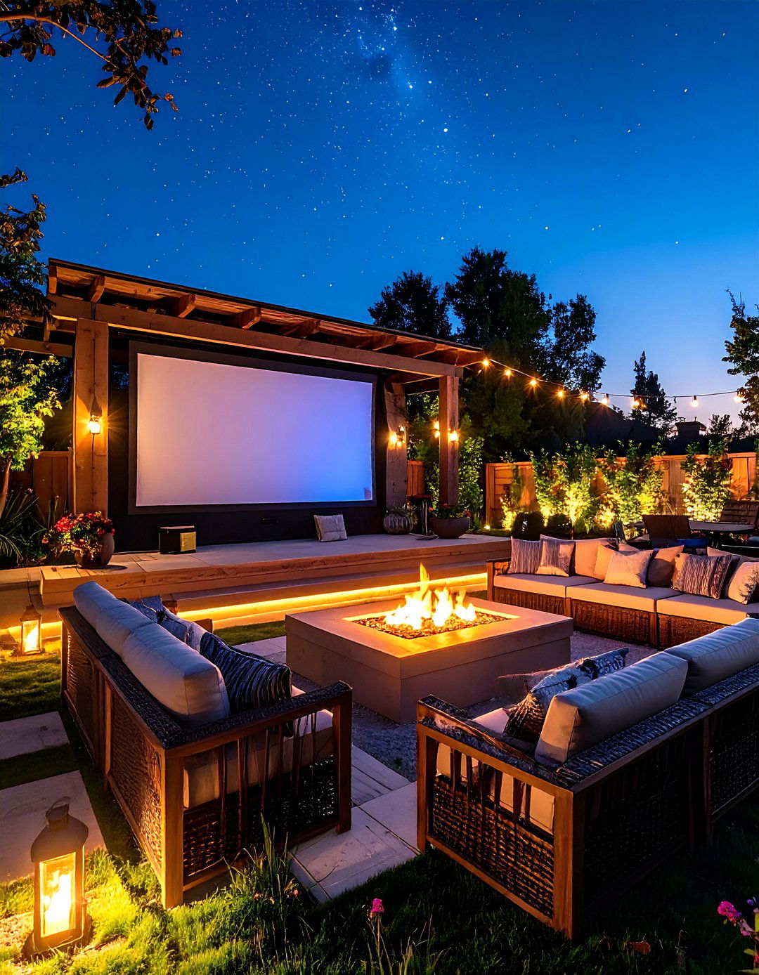 Outdoor Backyard Theater Experience - 24 Home Theater Ideas