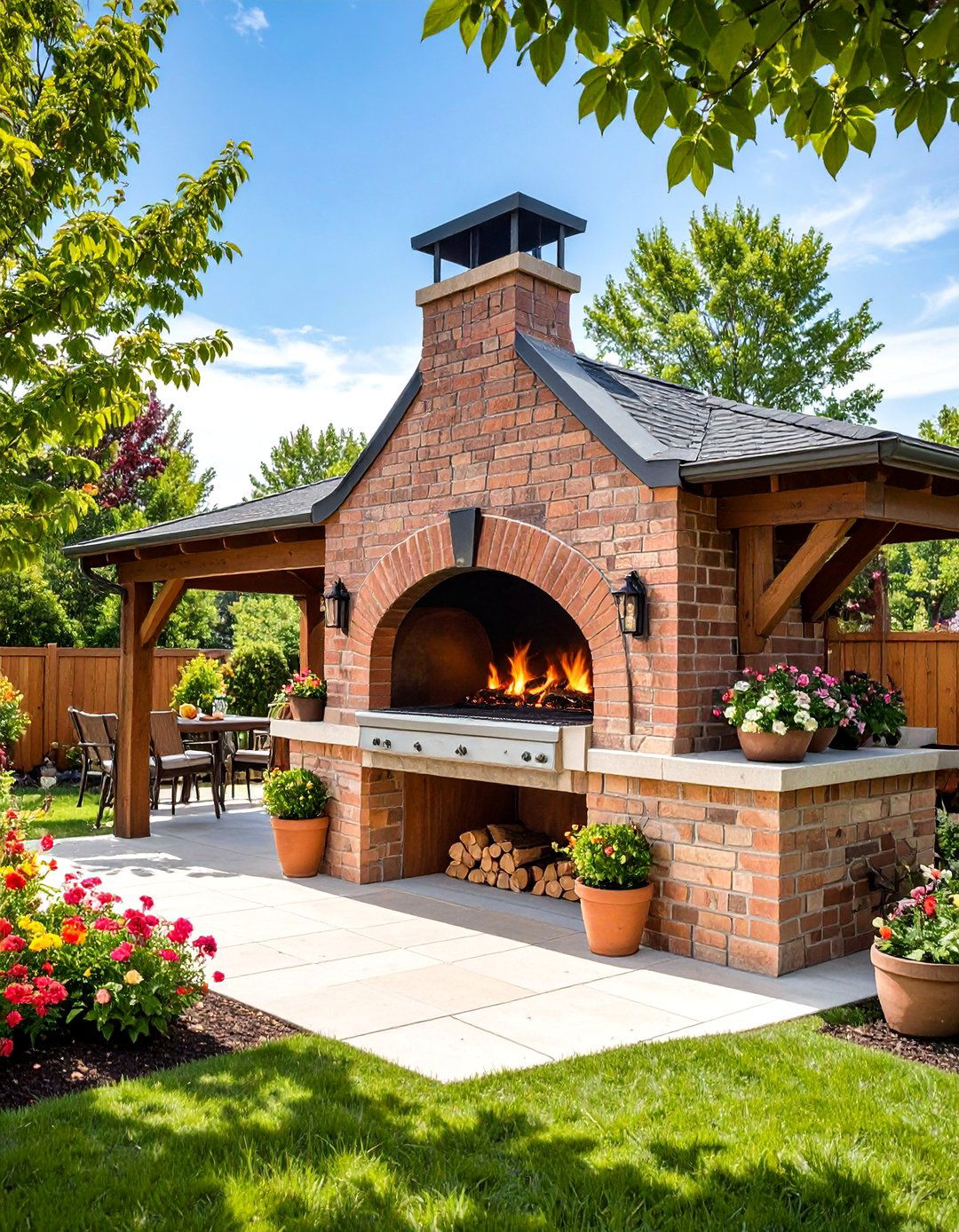 Outdoor Brick Pizza Oven Fireplace - 24 Brick Fireplace Ideas