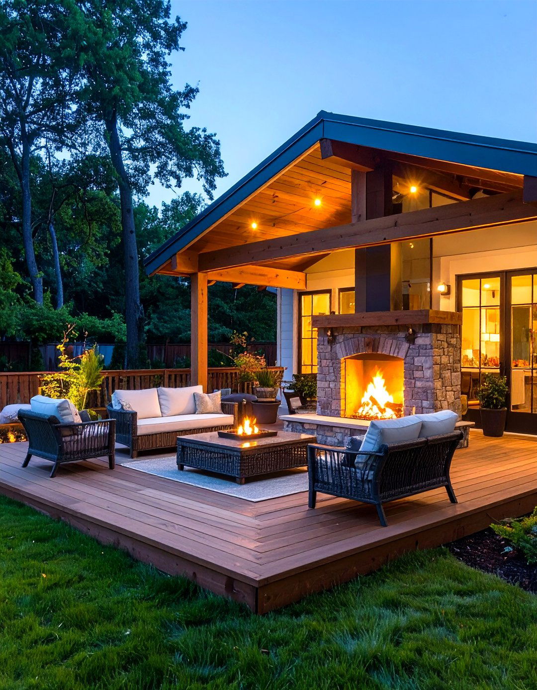 Outdoor Covered Corner Fireplace - 24 Corner Fireplace Ideas