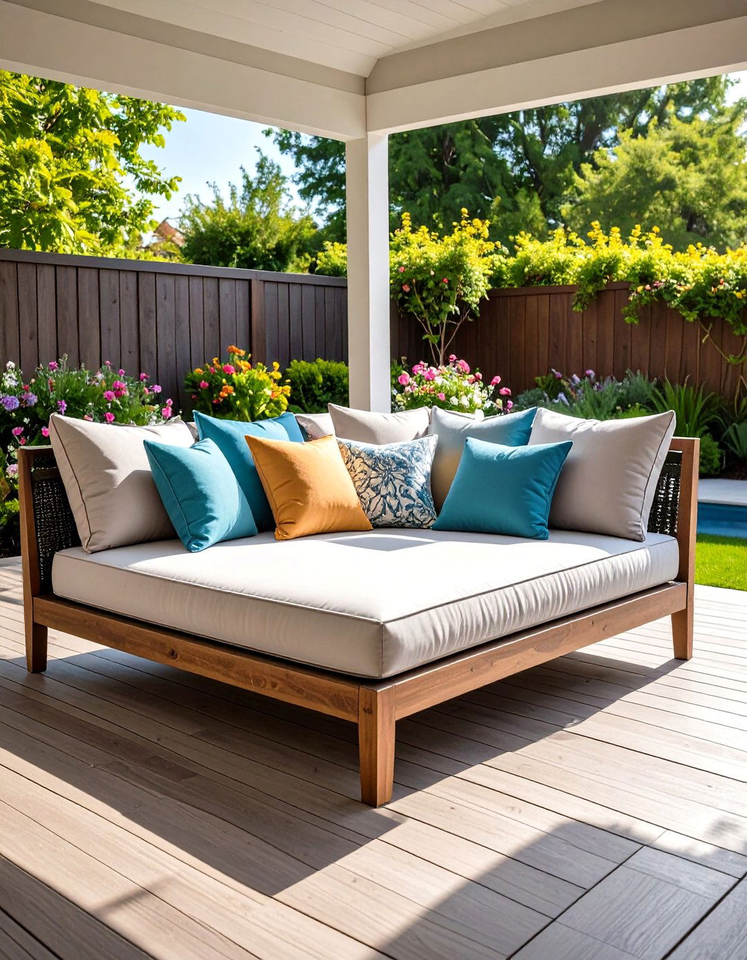 Outdoor Daybed Lounge Area - 24 Deck Furniture Ideas