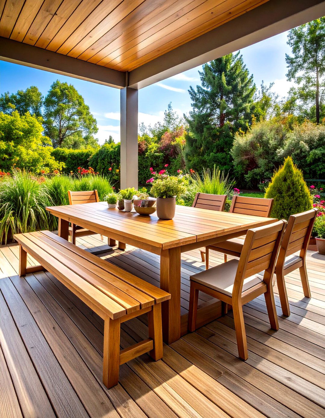 Outdoor Dining Bench Sets - 24 Deck Seating Ideas