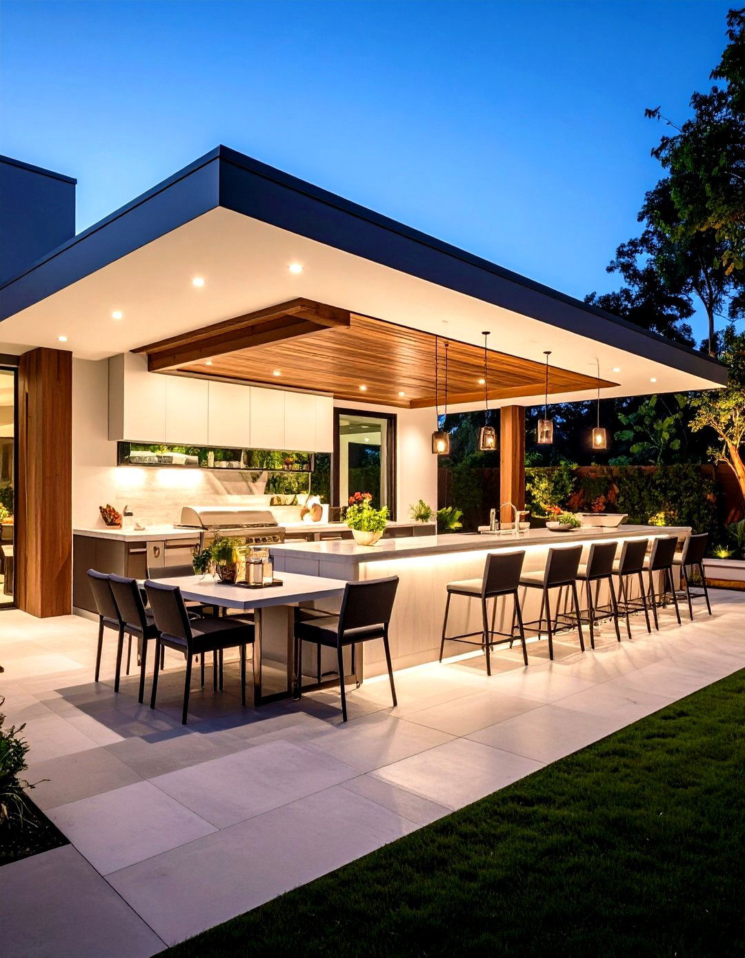 Outdoor Entertainment Area Soffit Lighting - 24 Soffit Lighting Ideas