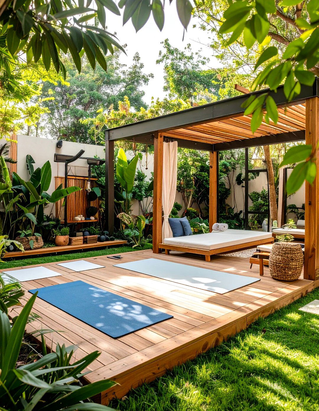 Outdoor Exercise and Yoga Space - 24 Backyard Entertainment Ideas