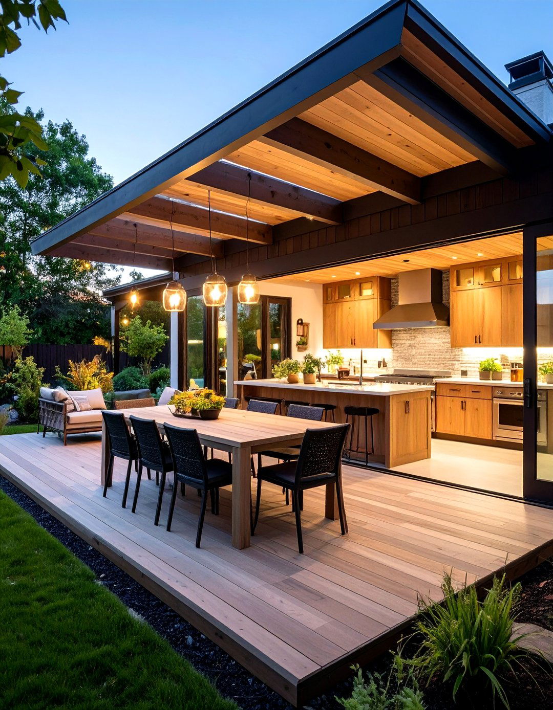 Outdoor Extension Barndominium Kitchen Design - 24 Barndominium Kitchen Ideas
